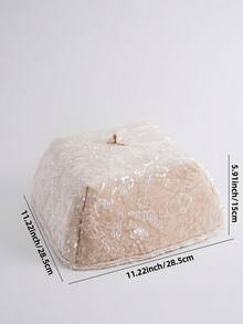 1pc Food Cover,Insulation Cover, Foldable Dining Table Food Cover, Dustproof And Fly Proof Household Vegetable Cover Umbrella, Rectangular Mosquito Proof Kitchen Cover - Champagne - View 10