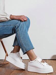 Women's Versatile Comfortable Casual Sports Sneakers - Champagne - View 4