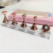 1pc Magnetic Acrylic Nail Display Stand - Fake Nail Practice Holder - Manicure Training Storage Rack , Makeup Room Decor - Multicolor - View 12