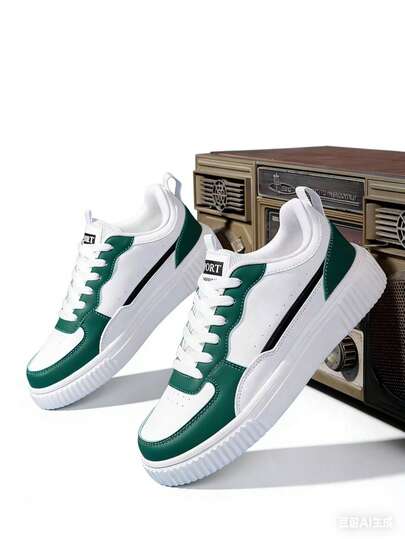 25 Years Fashionable Minimalist Multi-Color Skateboard Shoes, Lightweight Lace-Up, Suitable For Dates, Parties, Commuting, Graduation Season