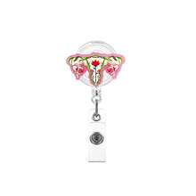 1 Peça Carretel Retrátil Floral, Suporte Expansível para Crachá com Flor de Útero de Acrílico, Adequado para Enfermeiras, Médicos, Voluntários, Clipes de Cartão de Identificação de Professores - Multicolorido - Visão 3