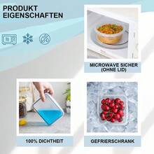 Refrigerator Storage Box, Fruit Fresh-Keeping Container, Large Capacity  Container, Airtight & Leak-Proof, Freezer , Microwave , Heat Resistant Up To 120°C Without Deformation - 22件套裝 - 查看 5