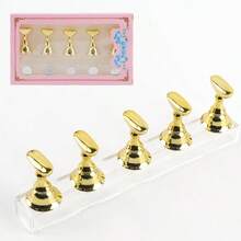 1pc Magnetic Acrylic Nail Display Stand - Fake Nail Practice Holder - Manicure Training Storage Rack , Makeup Room Decor - Multicolor - View 14