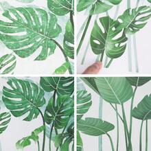 Decoración de pared moderna – Pack de 2 adhesivos de hojas verdes de PVC autoadhesivo e impermeable – Instalación y remoción sencilla – Perfecto para dormitorio, salón, guardería u oficina - 2 piezas - Ver 8