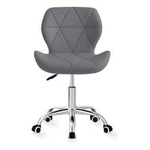 Silla Oficina Giratoria Estetica Linium Vinipiel - Café - Cuero Sintético - Gris - Ver 1