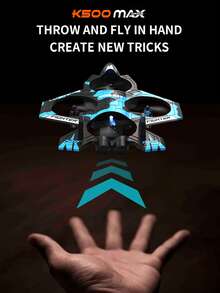 4DRC K500 Foam Toy Remote - Control Aircraft Model, With 360° Stunt Rolling & Circling Functions | Altitude Hold System | Beginner - Friendly Drone With LED Lights | USB - Rechargeable Remote - Control Plane, Perfect Gift For Boys' Birthday/Christmas/Halloween - Blue - View 6