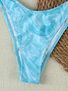 Bộ bikini quây ngực xếp ly xoắn ren họa tiết hoa mùa hè mới dành cho nữ, kèm váy che ngoài xẻ cao, thích hợp cho kỳ nghỉ biển. - Nhiều màu - Xem 5