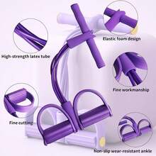 Fashion Puller Exercise, Fitness Resistance Band, Pedal Resistance Band With Handle,8 Tube Pedal Resistance Device, Multifunctional Elastic Yoga Resistance Band For Intense Core - C# - Xem 3