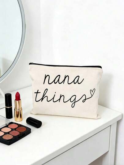 Nana Things - , Stylish Gift With Convenient Zipper Closure, The Perfect Present For Your Loved Ones, A Gift For Sisters, Portable Makeup Bag, Student Pencil Case, Cosmetic Gift Pouch, Zippered Bag, Travel Pencil Case, Snack Bag, Toiletry