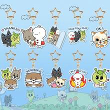 亚克力双面卡通钥匙扣吊坠 - 彩色 - 查看 2