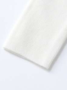 Annil [New Year's] Tween Girl Stand Collar Sweater, Spring/New Year Style, New Chinese Style, Knitwear - White Toffee - View 5