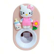 SANRIO Cartoon Cute Wall-Mounted Automatic Toothpaste Dispenser Set, Adorable Toothpaste Dispenser, Toothpaste Squeezer, Perfect Valentine's Day Gift, Thoughtful Gift - Red and Blue Large Size - View 10