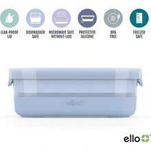 Ello - Juego de recipientes de plástico para alimentos de 3.7 tazas, con base de silicona y tapas herméticas, aptos para lavaplatos, microondas y congelador, sin BPA, juego de 10 piezas, 5 - 3.7 tazas de melón para preparación de comidas - Ver 2