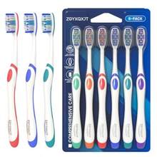 2k/Adult Hard Bristled Manual Toothb With Excellent Cleaning Effect Equipped With Tongue Coating B And Wavy Bristles For More Effective Cleaning Of Teeth 6pack - 如圖 - 查看 1