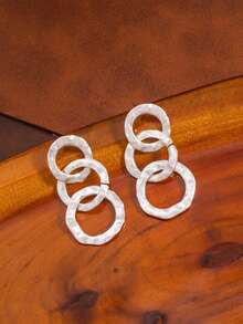 A Simple And Exaggerated Plain Circle Geometric Earring That Is Fashionable And Versatile - Multicolor - View 8