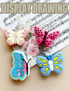 12 PCS Colorful Butterfly Series, PVC Material Butterfly Series Shoes And Accessories, In A Colorful Garden Style, Suitable For Sandals, Flat Shoes, Boots. It Is A Must-Have For Birthdays, Weddings, Parties And Daily Wear., PVC Material Butterfly Series Shoes And Accessories, In A Colorful Garden Style, Suitable For Sandals, Flat Shoes, Boots. It Is A Must-Have For Birthdays, Weddings, Parties And Daily Wear. - Multicolor - View 7