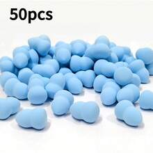 LAKIUU 50pcs/Set Mini Makeup Sponges, Small Water Drop Makeup Sponges, Small Gourd Makeup Powder Puffs, Purple, Pink, White, Blue, Red, Black Makeup Sponges - Multicolor - View 13