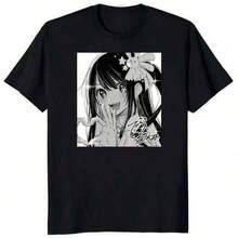 Janpanese Anime T-Shirt - Unisex Style, Valentine's Day, Ropa De Hombre, Summer, 2000s Style, Y2k, Men's Pure Cotton Anime T-Shirt, Benito, Valentines Gifts, Shirt, Valentines Gifts For Boyfriend, Gras, Y2k, Men's Anime Graphic Cotton T Shirt - Durability, Gras, Vacation Outfits Women,, Y2k, Galentine, Anime Oshi No Ko Hosino Print Women T-Shirt Kawaii Ai Aqua Ruby Cartoon Short Sleeves T Shirt Summer Casual Loose Streetwear Top Vacation Outfits Men, Y2k Clothes,Stylish Bohemian Aesthetic With Japanese-Inspired Artwork, Vintage Short Sleeve Round Neck Tee For Men's Gifts, Valentine's Day Gifts, St Patrick's Day Gifts, Women Gifts, Men Gifts, Boyfriend Gifts, Girlfriend Gifts, Mardigras - Black - View 8