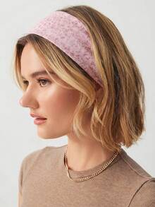 3件套 时尚女士优雅豹纹柔软防滑发带，弹性瑜伽运动发饰，日常佩戴百搭时尚发带 - 彩色 - 查看 2