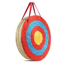 Archery Target, 5 Layers 20" Arrow Target, Traditional Solid Straw Round Archery Target Shooting Bow, Hand-Made Arrows Target, Coloured Rope Target For Backyard Outdoor Hunting Shooting Practice - 20x20x4 Inches - View 8
