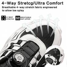 1 Pair Lightweight, Versatile /Teens Casual Sports Shoes, Breathable Mesh, Suitable For Spring Autumn, Running And Leisure - Black and White - View 2