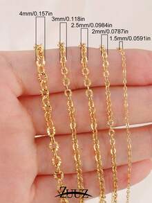 1Meters Stainless Steel Chain Necklace DIY O Shape Cross Chains For Bracelets Chain Necklace Handmade Supplies Jewelry Making Components - Chain - View 2