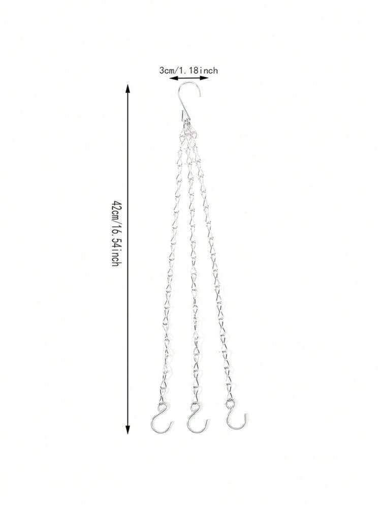 Flower Basket Hanging Chain, Suitable For Garden And Home Decor Suspension - Multicolor - View 4