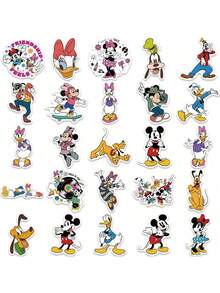 Disney 50张迪士尼官方授权乙烯基贴纸 米奇和朋友们 防水卡通贴纸 可贴在水瓶、笔记本电脑、手机、汽车、安全帽、保险杠上 朋友趣味情人节礼物 - DSN-005 - 查看 4