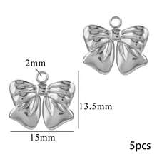 5-Piece 304 Stainless Steel Butterfly Pendants DIY Jewelry Making Components Suitable For Handmade Earrings And Necklaces - Butterfly - View 10