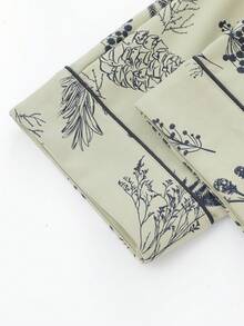 2pcs Women Cardigan Pajama Set, Long Sleeve Top And Pants, Soft Homewear For Spring And Autumn - Olive Green - View 9