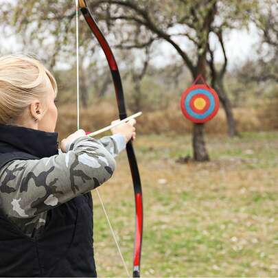 Archery Target, 3 Layers 20" Arrow Target, Traditional Solid Straw Round Archery Target Shooting Bow, Hand-Made Arrows Target, Coloured Rope Target For Backyard Outdoor Hunting Shooting Practice