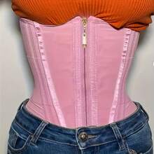 This Women'S Waist Cincher Features A Triple-Button Zipper Design That Provides Long-Lasting And Visible Waist- Effects.It Is Machine Washable And Helps Create An  Silhouette With Defined Waist-To-Hip Shaping, Available In Various Colors ZHJF - Hồng - Xem 6
