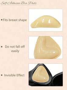 Miếng độn ngực hai mặt, miếng độn ngực nâng ngực, miếng độn ngực tự dính, miếng dán ngực hình tam giác bằng silicon thoáng khí, miếng độn ngực dày dặn có thể tái sử dụng dành cho nữ, dùng cho áo ngực thể thao không dây, bikini, đồ bơi, miếng dán ngực, miếng dán ngực màu trắng tuyết, trang phục hóa trang. - Nhiều màu - Xem 6