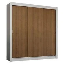 Ropero Closet Madesa 3 Puertas Color Blanco y Marrón 02 - Blanco y Marrón - Ver 2