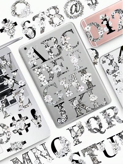 50pcs Letter & Number Creative Stickers, Suitable For Decorating Laptops, Phones, Phone Cases, Notebooks, Chairs, Skateboards, Guitars, Fridges, Luggage, Helmets, Classroom & School Supplies, Holidays & Birthday Gifts