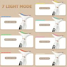 FollowBreak 7-In-1 Rechargeable Facial & Neck Massager Set, Multi-Functional Face Vibration Massage Device, Women's Face & Neck Care Tool, Gift For Her - Multicolor - View 3