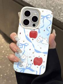 Manzanas, perros, estrellas y lazos: un diseño adorable. Esta elegante funda es compatible con Samsung, Apple, OPPO, , etc. Fabricada en TPU flexible, resistente a golpes y arañazos, ofrece una excelente protección contra caídas y un agarre cómodo. Es un regalo ideal para familiares, amigos y seres queridos, ideal para festivales, San Valentín, , fundas para hombre, celulares y accesorios, funda blanca. - Blanco - Ver 6