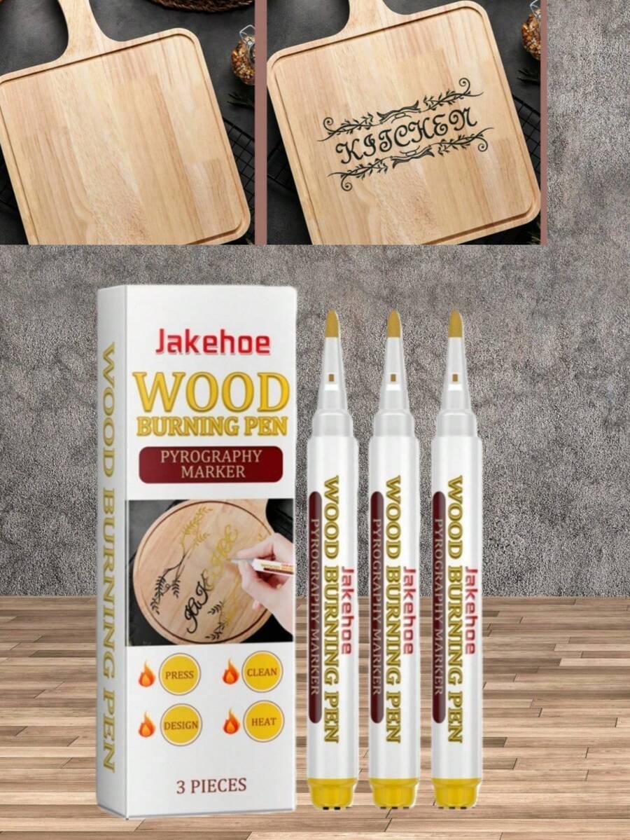 jakehoe Bolígrafo para pintar madera, bolígrafo para quemar madera, bolígrafo para marcar madera - A - Ver 1