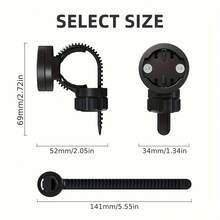 Adjustable Out Front Bike Mount, Compatible With Edge, IGPSPORT, XOSS, CooSpo Magene, CYCPLUS GPS, Suitable For Round Tube/Flat Handlebars, Road Bikes/Folding Bikes, MTB - Multicolor - View 3