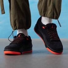 Nike JORDAN FLIGHT Men's Basketball Shoes (Sports, Casual, Training) - Black/Red - View 2