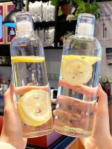 1个大容量塑料水瓶，带时间刻度，便携防漏运动水瓶，高品质饮料/果汁杯，ins风设计，大容量透明简约水杯，便携时尚饮水杯，防漏简约水杯，运动水瓶，适合健身、跑步和户外活动，女性适用，露营适用，适合居家、办公、学校、旅行、度假等各种场合，送给女性、男性、家人的礼物 - 彩色 - 查看 7
