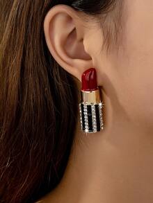 1 Pair Fashionable Vivid Lipstick 3D Stud Earrings - Multicolor - View 4
