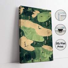 Tranh áp phích golf cổ điển - Phong cách Trung cổ hiện đại - Sân golf xanh mướt, hố cát, cú đánh của người chơi golf - Tranh in mực trên vải bố - Trang trí tường không khung, phù hợp cho phòng khách, văn phòng, phòng giải trí, câu lạc bộ golf - Quà tặng cho người yêu thích golf trong nhà/ngoài trời - Trang trí mùa xuân/thu - Trang trí thể thao retro, trang trí golf, tranh nghệ thuật có kết cấu. - Nhiều màu - Xem 12