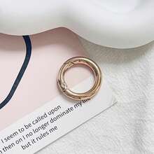 Factory Direct Zinc Alloy Spring Ring Handbag Luggage Clothing Round Ring Small Accessories Round Hanging Ring - Coffee Brown - View 14