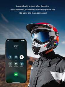 Headset Helm Motor P30, Baterai Besar, Nirkabel 6.0, Port Pengisian Daya Tipe-C, Mendukung Panggilan Dua Arah/Pemutaran Musik, Kompatibel dengan Semua Helm Motor, Headset Interkom Nirkabel 300m - P30 - View 4