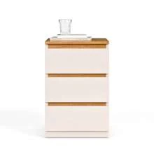 Beijing Bedside Table For Bedroom, 3 Drawers, Organizer, Compact MDF - 米色 - 查看 4