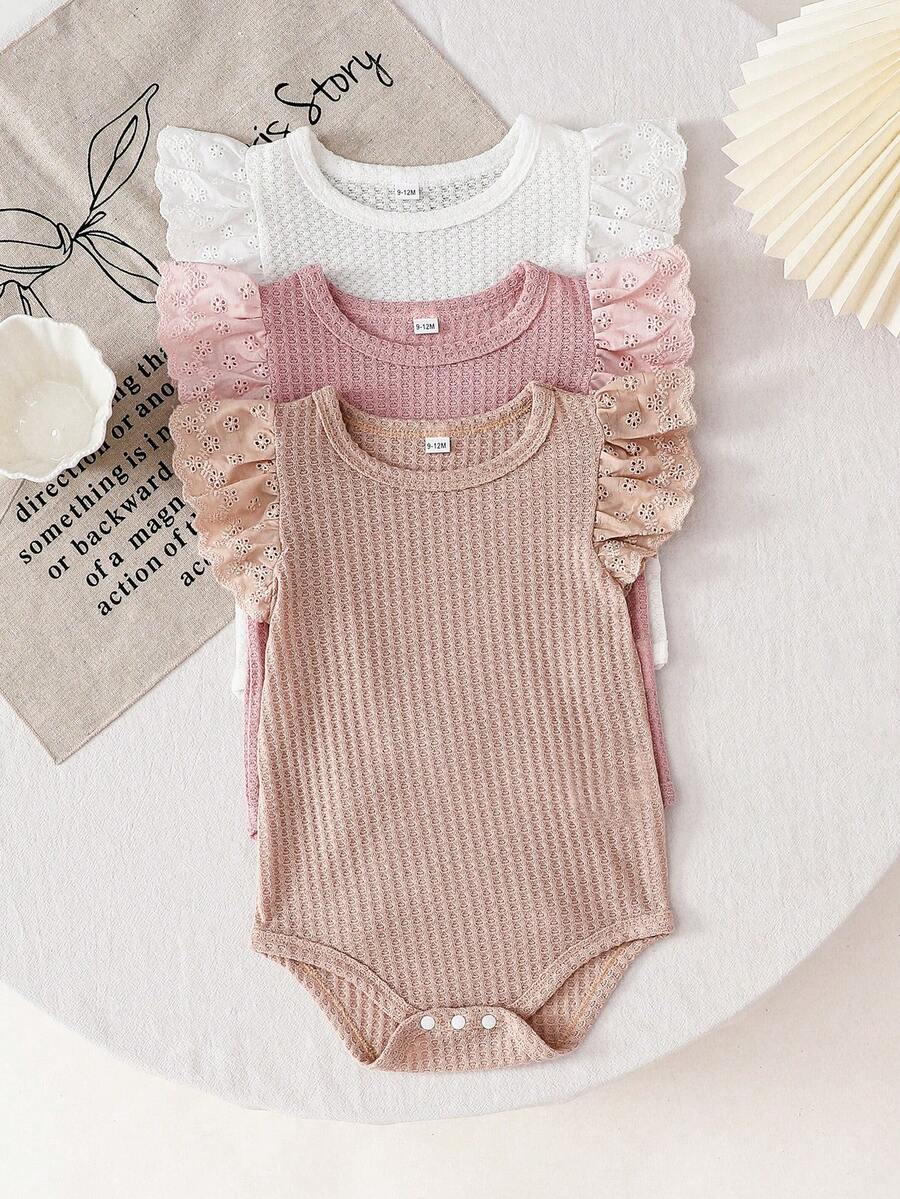 Áo liền quần không tay cho bé gái sơ sinh, áo hai dây mùa xuân/hè. - Nhiều màu - Xem 1