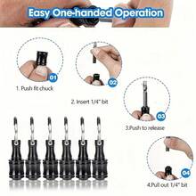 2/6pcs Keychain Connector Rod, Carabiner, Bit Holder, Quick Release Sleeve Conversion Rod Tool Set - Keychain Extension Rod - View 6