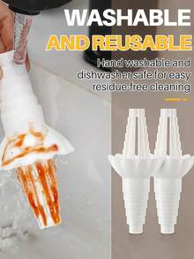 1/2pcs Universal Bottle Emptying Supplies - Reusable Liquid Transfer Connector, Waste Free Funnel Adapter, Compatible With Soap, Shampoo, Conditioner, Lotion And Bathroom Use, Durable Plastic Design, Bathroom Necessities, Modern Kitchen Supplies - Multicolor - View 3