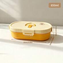 Hộp cơm trưa hình bầu dục bằng thép không gỉ 304, dung tích 850ml, hộp bento tái sử dụng chống rò rỉ, hộp đựng thức ăn trưa dung tích lớn di động, hộp đựng trái cây, salad, có thể dùng trong máy rửa chén và lò vi sóng, phù hợp cho học sinh và người lớn sử dụng ở trường học, văn phòng, cắm trại ngoài trời, dã ngoại, du lịch, chuẩn bị cho năm học mới. - Nhiều màu - Xem 17